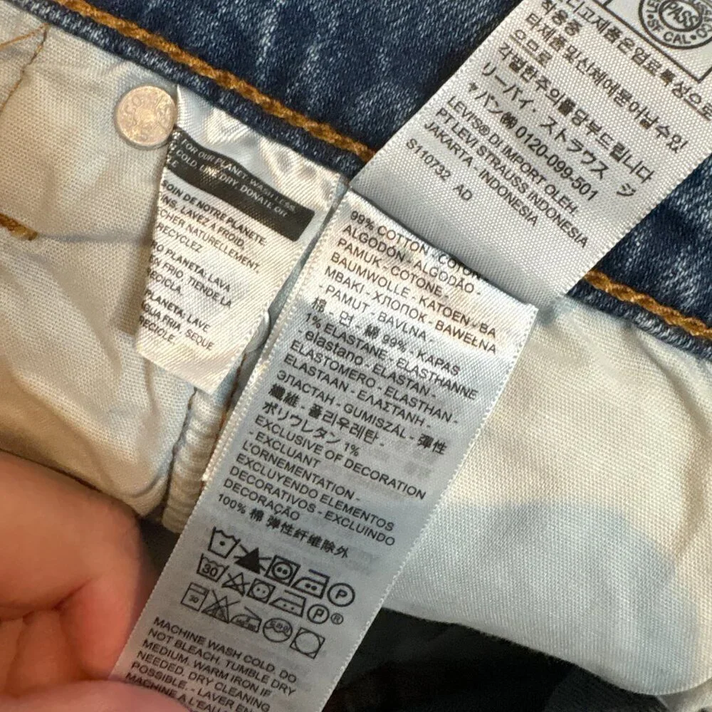 Levi's denim midi shorts